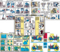 Плакаты ПРОФТЕХ "Текущий ремонт тракторов К-701 и Т-150К" (30 пл, винил, 70х100)