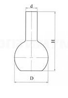 Колба плоскодонная 150 мл