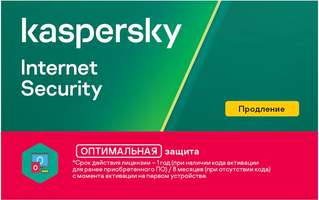 Антивирус KASPERSKY Internet Security Multi-Device 3 устр 1 год Продление лицензии Card [kl1939rocfr