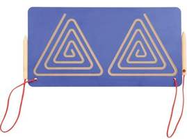 Лабиринт симметричный двойной для подготовки к письму – "Треугольники", 41,5 х 22 см.