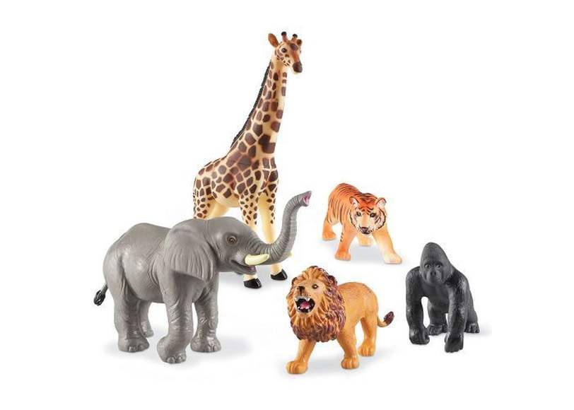 LER0693 Развивающая игрушка «Животные джунглей» (5 элементов)