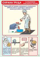 Комплект плакатов «Охрана труда в общественном питании (пищеблоке)» 5 плакатов, 59х84 см, А1, двухст