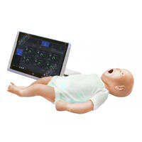 Манекен новорожденного для сердечно-лёгочной реанимации с планшетным компьютером
