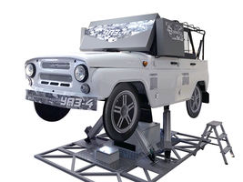 Автотренажер контраварийного вождения "УАЗ-4" (оригинальный кузов автомобиля УАЗ, установленный на ш