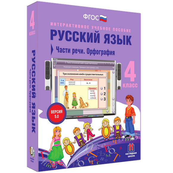 Интерактивное учебное пособие «Русский язык. 4 класс. Части речи. Орфография»