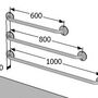 Поручень для МГН ПЛ-1-П0-С2-D38, 1000 мм