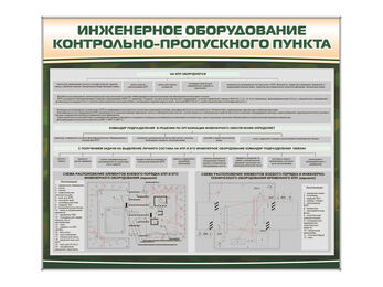 Стенд "Инженерное оборудование контрольно-пропускного пункта"