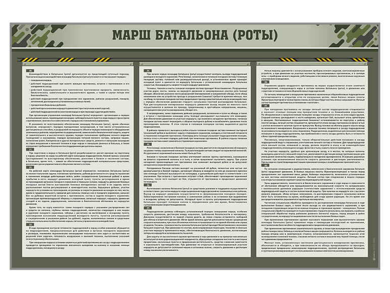 Комплект стендов "Марш батальона (роты)"