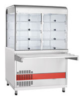 Прилавок-витрина холодильный ПВВ(Н)-70КМ-С-НШ вся нерж. плоский стол (1120 мм)  / АБАТ/Abat (ЧТТ)