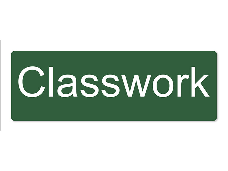 Магнитная карточка "Classwork" (фон зелёный)