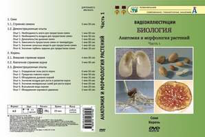 Часть 1. Семя. Корень  (16 сюжетов, 29 мин), Анатомия и морфология растений, DVD-диск