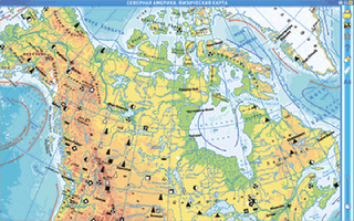 Интерактивные карты по географии. География материков и океанов. 7 класс. Северные материки.