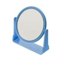 Зеркало Dewal Beauty настольное, в оправе синего цвета, на пластковой подставке, размер - 178x160х10