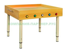 Световой стол из бука для рисования песком (в комплект входит песок 12,5 кг), W70 L63 H63
