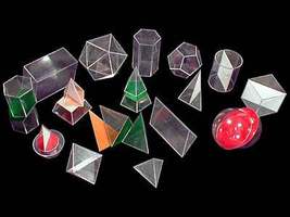 Базовый набор прозрачных геометрических тел с сечениями