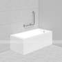 Разборный поручень для ванны, туалета, угловой Г-образный, правый, цвет белый, (Ст3) 600x600мм