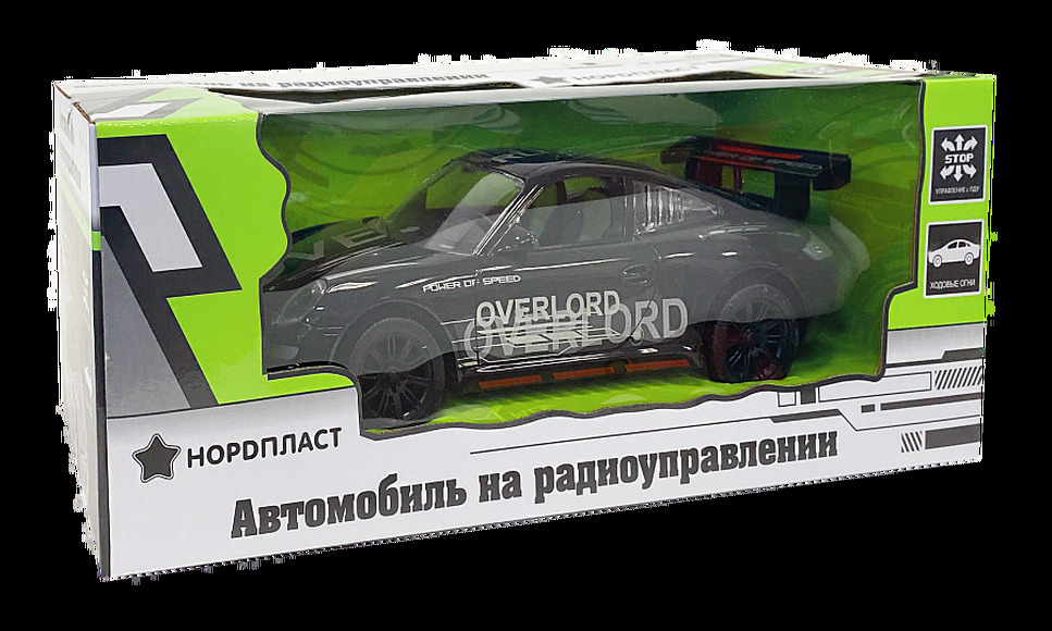 Автомобиль РУ НОРДПЛАСТ арт.9/0015, свет.фары, 1:16, черный