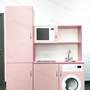 Кухня детская с холодильником «Фантазия» (розовая)