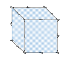Сетчатый куб для тестовых полётов в защищённом пространстве 4х4х4м