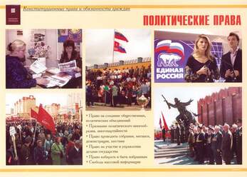 Конституционные права и обязанности граждан – 11 плакатов. Формат А-3.