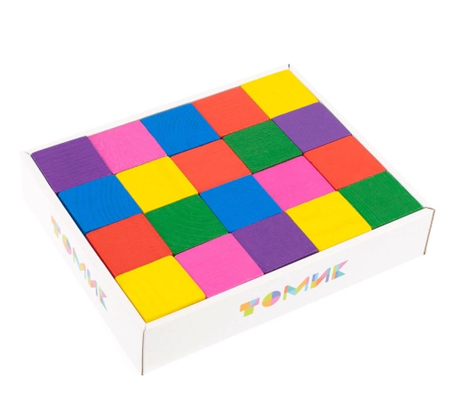 Кубики цветные 20 шт