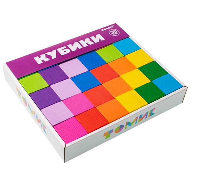 Кубики Цветные 30 штук