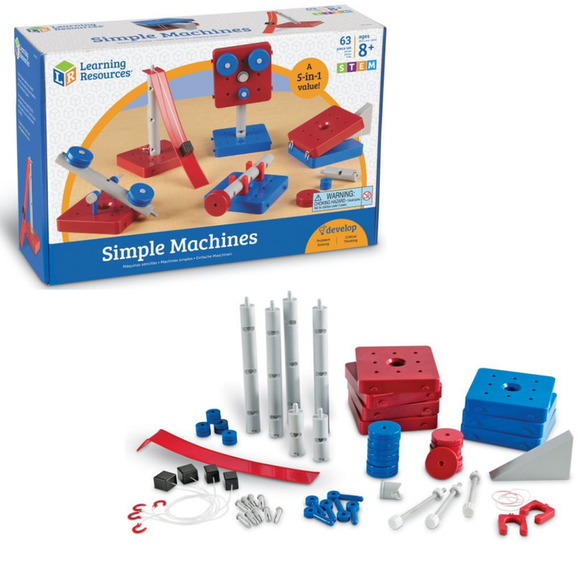 LER2442 Развивающая игрушка "Простые механизмы. Простые машины" (63 элемента)