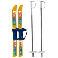Комплект "Олимпик-спорт Мишка" лыжи с палками(66/75см) с креплением  дет.