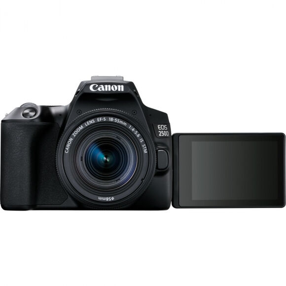 Зеркальный фотоаппарат CANON EOS 250D kit ( EF-S 18-55mm f/1:4-5.6 IS STM),  черный
