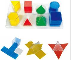 Набор геометрических фигур со съемными основами и плоскостями