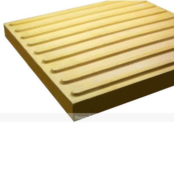 Плитка тактильная (направление движения, полоса), 55х500х500, бетон, жёлтый
