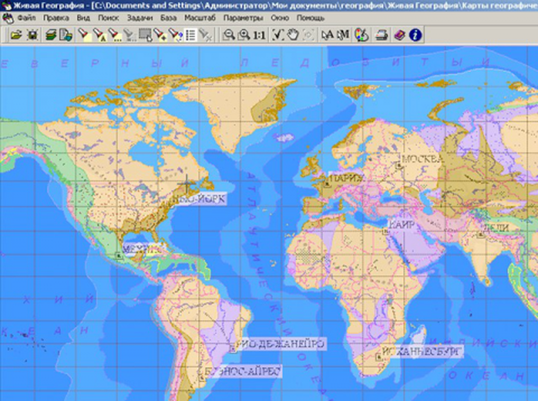 Интерактивная карта по географии