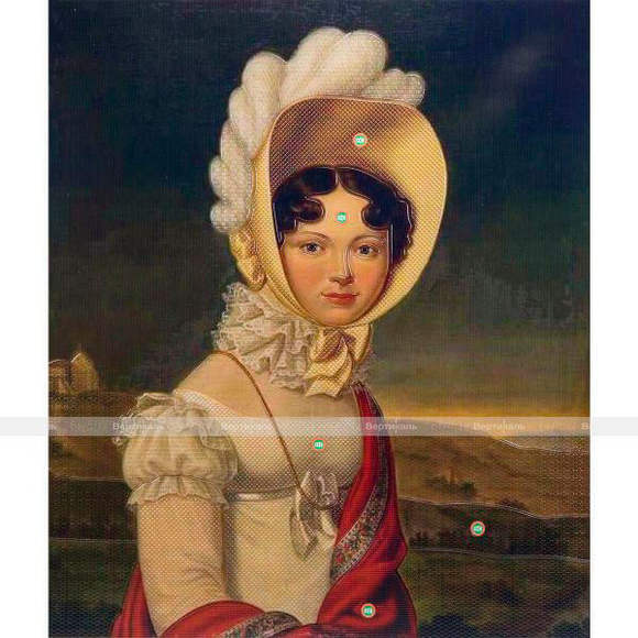 Портрет 2D Великой княгини Екатерины Павловны, тактильный