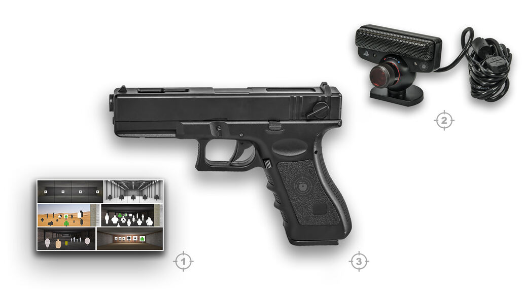 Лазерный интерактивный тир "Профессионал" (Базовый 1 м: Пистолет PSS-PRO GLOCK18 + Доп. ПО)