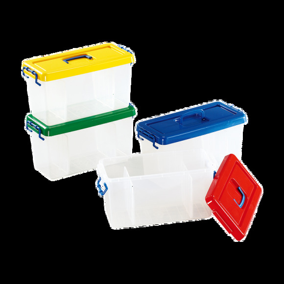 Контейнер 3 секции-красный/PLASTIC CONTAINER FOR 5 BOXES