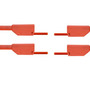 Пара безопасных соединительных проводов для опытов длиной 75 см, красные