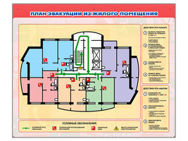 Магнитно-маркерная плакатница «План эвакуации» с фолиями +комплект тематических магнитов КМ-16