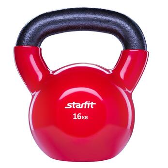 Гиря 16 кг обрезиненная Starfit красная