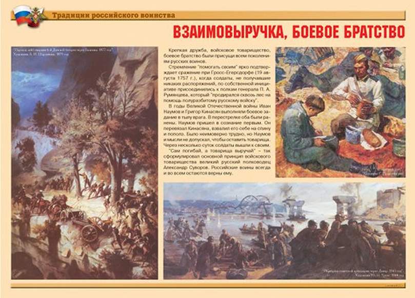 Традиции российского воинства – 11 плакатов. Формат А-3.