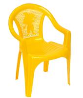 Кресло детское, пластик, 380х350х535 мм, цвет желтый