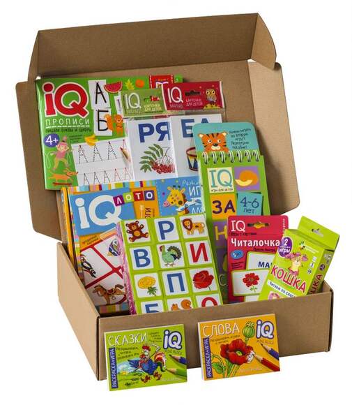 Посылка. Большой комплект IQ-игр. Учимся читать слоги и простые слова