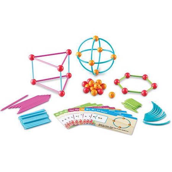LER1773 Развивающая игрушка "Погружение в геометрию с карточками"  (114 элементов с карточками)