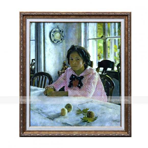 Картина 2D «Девочка с персиками», тактильная