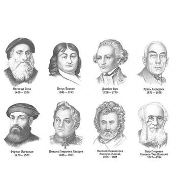 Портреты географов (А3, цветные, 12 шт.)