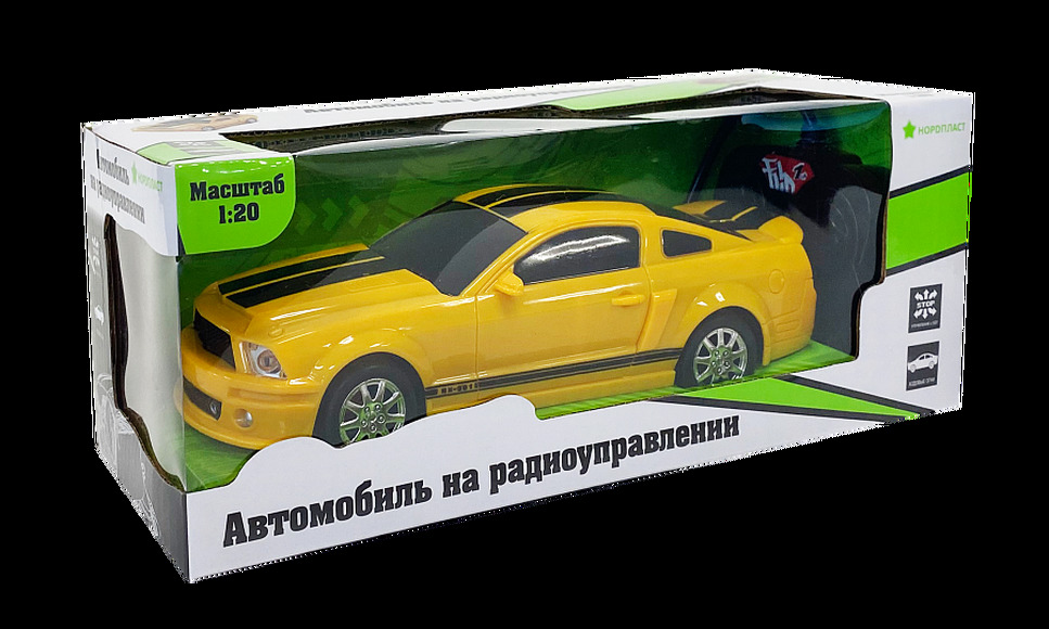 Автомобиль РУ НОРДПЛАСТ арт.9/0011, свет.фары, 1:20, желтый