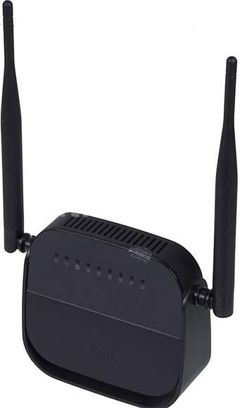 Беспроводной роутер D-LINK DSL-2750U,  ADSL2+,  черный [dsl-2750u/r1a]