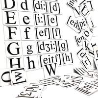 Набор магнитных карточек "Alphabet and transcription" (большой размер)