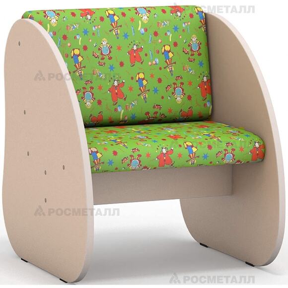 Кресло детское (флок) (Цветной)
