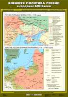 Карта Внешняя политика России в середине ХVIII века (Русско-турецкая война 1735-1739 гг./ Участие Ро