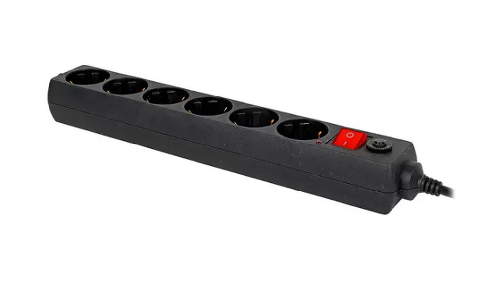 Сетевой фильтр BURO 600SH-3-B, 3м, черный